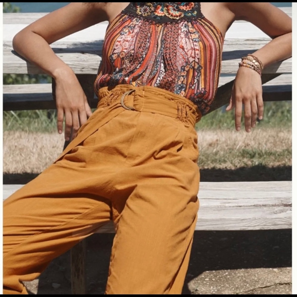 Anthropology cedar belted pants XS